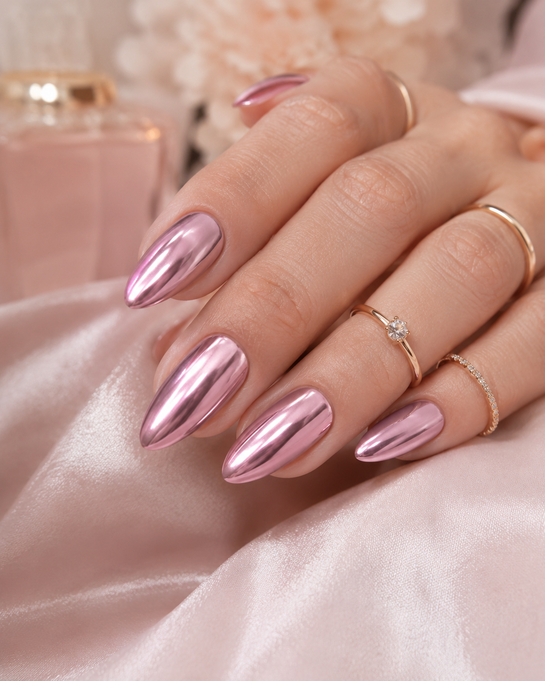 Pink Chrome Nägel